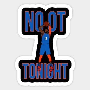 Paul George 'No OT Tonight' - Oklahoma City Thunder Sticker